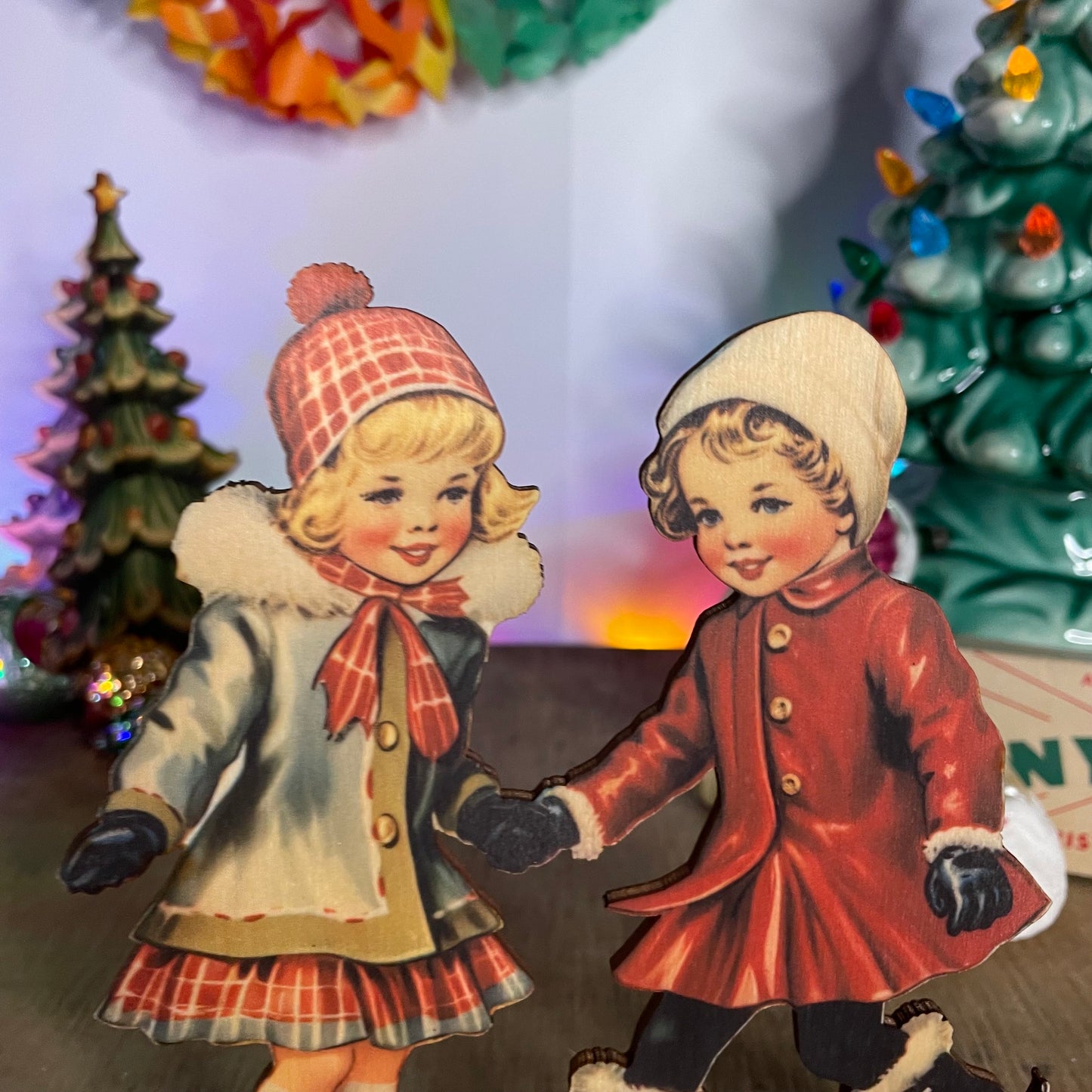 Vintage Christmas Decoration wooden ornament, holiday decor, christmas decor laser cut unique Christmas